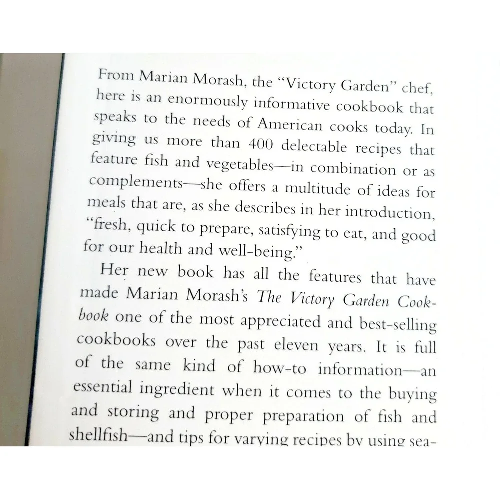 Victory Garden Fish and Vegetable Cookbook Maria Morash First Edition 1993 NOS